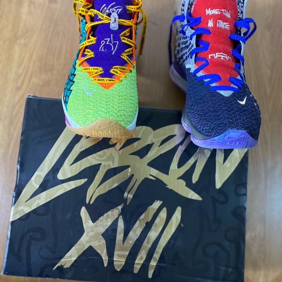 Brand New LeBron James 17 What The Size 14 Multicolored Sneaker Box Included - Picture 7 of 16